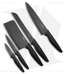 See your favorite butcher knives and serrated' knife discounted & on sale. Benchmark 7 Piece Kitchen Knife Set Black Rubber W Stand Blade Hq