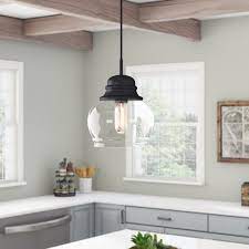 Zayn 1 Light Single Dome Pendant With Glass Accents Farmhouse Pendant Lighting Rustic Pendant Lighting Schoolhouse Pendant