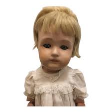 Schoenhut Miss Dolly Face With Blond Mohair Wig