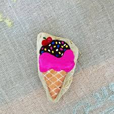 Ice Cream Dondurma Stonepainting Tasboyama Tas Stoneart Magnet Yummy Icecream Dondurma By Gk Instagram Instagram Posts Stone Painting