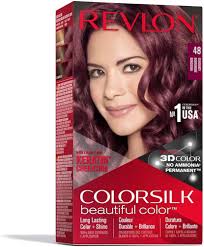 REVLON Colorsilk Beautiful Color Permanent Hair Color with 3D Gel  Technology Keratin 100 Gray Coverage Hair Dye, 48 Burgundy, 1 Count