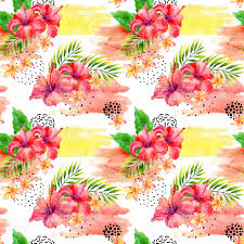 12 3 4 5 next. Hand Painted Watercolor Tropical Leaves And Flowers On Dry Rough Stock Photo Picture And Royalty Free Image Image 85205579