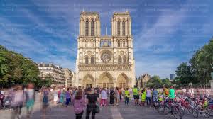 The most famous of the gothic cathedrals of the middle ages, it is distinguished for its size, antiquity, and architectural interest. Front Facade Of Cathedral Of Notre Dame De Paris With Square Full Of People In Front Timelapse Youtube