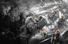 War In Heaven Creation Abomination Heaven Painting Heaven Art Fighting Demons