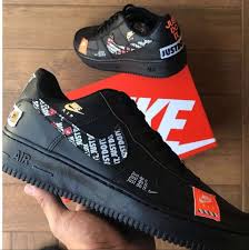 Nike Air Force Just Do It Preto Laranja Mozarts Fitch Outlet