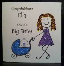 Elder Brother Handmade Birthday Card Ideas For Big Brother New Baby Big Sister Big Brother Cards Personalised Totally Unique Ebay Sister Cards New Baby Products Big Sister