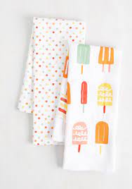 Frosty Shazam Tea Towel Set Mod Retro Vintage Kitchen Modcloth Com Tea Towel Set Tea Towels Home Gifts