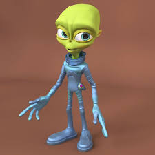 Alien Cartoon 3d Model Alien Character Cartoon Alien