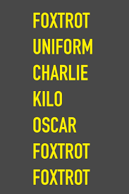 Your browser doesn't support html5 audio. Amazon Com Foxtrot Uniform Charlie Kilo Oscar Foxtrot Foxtrot Rude Phonetic Alphabet Fuckoff 6 X 9 Hilarious Quotes Notebook For Work Sarcastic Humor Lined 125 Page Humorous Gift For Friend