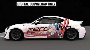 Price Drop Limited Zero Two Itasha Design Anime Manga Etsy In japan, an itasha (痛車, literally painful car) is a car decorated with images of fictional characters of anime, manga, or video games (especially bishōjo. price drop limited zero two itasha design anime manga car graphics livery car art digital download darling in the franxx