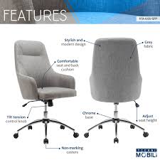 It will add a touch of elegance to any room, and give your home office the professional look it deserves. Techni Mobili Comfy Height Adjustable Rolling Office Chair With Wheels