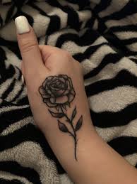 New Rose Tattoo On Hand Rose Hand Tattoo Hand Tattoos Tattoos