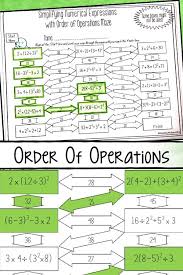 This Order Of Operations Maze Worksheet Was The Perfect Activity To Teach My 6th Grade Math And Numerical Expression Order Of Operations Expressions Activities