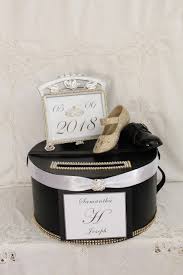 Black And Gold Card Box Classic Vintage Black And White Card Holder Vintage Wish Etsy Card Box Wedding Money Box Wedding Card Box