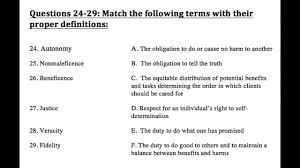Nclex Rn Review Questions 24 29 Ethical Principles Youtube