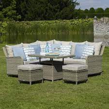 Bramblecrest Patagonia Mini Casual Corner Dining With 2 Stools Internet Gardener Outdoor Furniture Sets Garden Furniture Sets Corner Dining Set