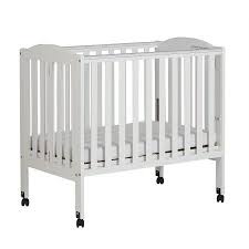 Dream On Me 2 In 1 Folding Portable Mini Crib White Walmart Com Portable Crib Portable Crib Bedding Cribs