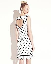 Polka Dot Heart Cutout Dress 148 From Betsey Johnson Fashion Heart Cutout Dress Black Polka Dot Dress