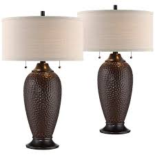 Cody Hammered Oiled Bronze Table Lamp Set Of 2 37e15 Lamps Plus In 2020 Bronze Table Lamp Table Lamp Modern Table Lamp