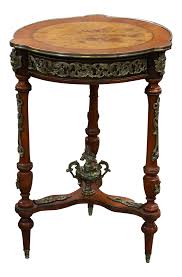 Vintage French Louis Xvi Regal Empire Style Ornate Brass Ormolu Walnut Side Table On Chairish Com Accent Side Table Side Table Antique Table