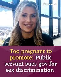 A Brisbane mum and former public servant is suing the federal government  for sex discrimination, arguing her job contract was not extended due to  her pregnancy and claiming she was told she
