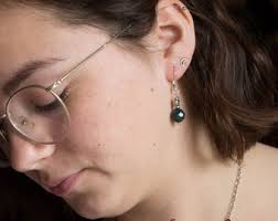 Handmade Mood Bead Honeybee Earrings With Jasper Accent for Nature Lovers