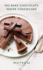 No Bake Chocolate Wafer Cheesecake Cooking Recipes Desserts Waitrose Food Delicious Desserts