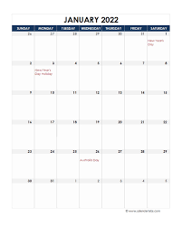 You may write your own holidays or events into this document. 2022 Australia Calendar Spreadsheet Template Free Printable Templates