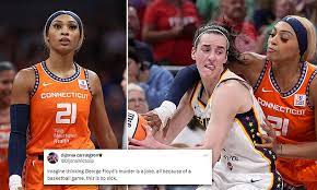 WNBA player Dijonai Carrington targeted with shocking George Floyd abuse  after losing to Caitlin Clark and the Indiana Fever | Daily Mail Online