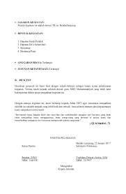 Tujuannya yaitu untuk meminta dukungan pada pihak. Contoh Proposal Kegiatan Sekolah