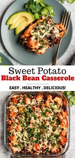 Sweet Potato Black Bean Casserole Is Tasty Healthy Recipe Vegetarian Recipes Healthy Vegetarian Enchiladas Tasty Vegetarian Recipes