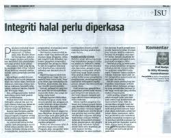 Norazla abdul wahab, farah mohd. Intergriti Halal Institut Penyelidikan Produk Halal
