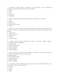 Jika bohlamnya tidak rusak, bisa jadi mobil anda mengalami masalah kelistrikan yang lebih berat. 1 Contoh Soal Listrik Pdf
