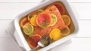 Saumon Confit Aux Agrumes Et A L Huile D Olive Recipe Salmon Recipes Baked Dishes Fish And Seafood