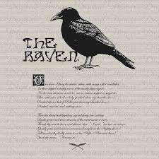Halloween Edgar Allan Poe The Raven Bird Poem Wall Decor Art Etsy Bird Poems Raven Bird Poe