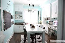 Office craft room reveal with lots of craft room organization. Decorated Office Craft Room The Sunny Side Up Blog