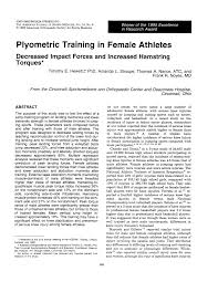Here's a tool to take their hitting, fielding, and throwing to the next level. Pdf Plyometric Training In Female Athletes Decreased Impact Forces And Increased Hamstring Torques