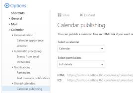Share An Internet Calendar Via A Shared Internal Calendar Microsoft Community