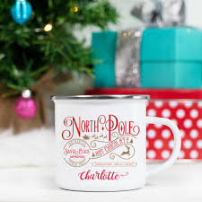 Kid Mug North Pole Mug Santa Mug Personalized Hot Etsy Santa Mugs Mugs Hot Chocolate Mug
