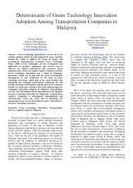 Network ops, gis, network tentacle technology. Pdf Determinants Of Green Technology Innovation Adoption Among Transportation Companies In Malaysia Suhaiza Zailani Academia Edu