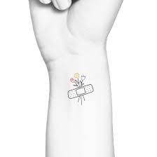 Floral Band-aid Temporary Tattoo / Self Love and Healing Temp - Etsy  Australia