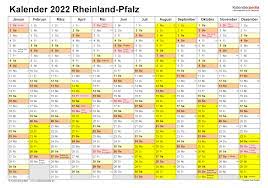 Die ferientermine werden von der landesregierung bestimmt. Kalender 2022 Rheinland Pfalz Ferien Feiertage Pdf Vorlagen