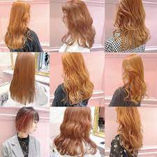 ヘアカラー 髪色 髪型 オレンジ ベージュ イエロー ブラウン ボブ ショート ロング ミディアム 毛髪染料の色 カラフルヘア 毛髪染料
