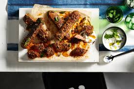 1/2 cup greek or plain yogurt, 150gr, 5.3oz. Barbecued Lamb Mechoui With Minted Yoghurt Recipe Sbs Food