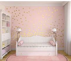 Golden Dots Polka Dot Wall Decor Gold Wall Decals Girl Room