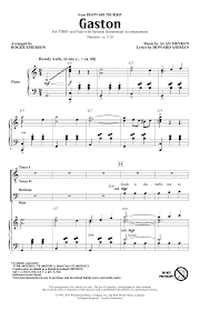 Alan Menken Gaston From Beauty And The Beast Arr Roger Emerson Sheet Music Pdf Notes Chords Disney Score Ttbb Choir Download Printable Sku 413051