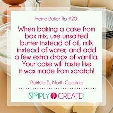 Baking A Cake From Box Mix Baking Tips No Bake Cake Desserts
