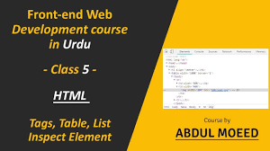 Free Front End Web Development Course In Urdu Hi Guys We Will Learn Html Structure Table List And Web Development Course Development Web Development