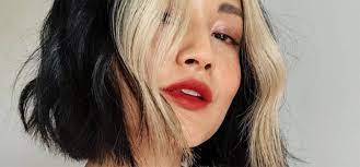She shows off the color in a series of selfies. Two Tone Hair Skunk Hair The Rebellious New Colour Trend Glamour Uk