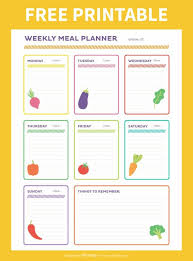 Platejoy's highly personalized meal plans are a boon to those with specific dietary restrictions. Free Weekly Meal Planner Printable Easy Cheesy Vegetarian